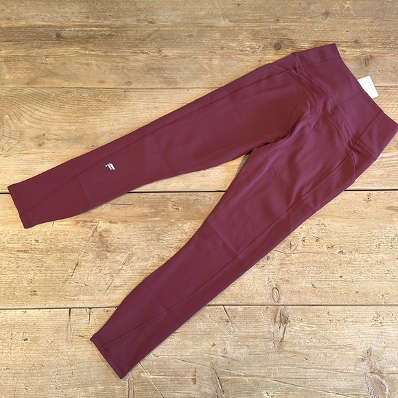 NWT- Fabletics PureLuxe High-Waisted Pocket 7/8 Leggings -MERLOT (24” Inseam) - Picture 3 of 12
